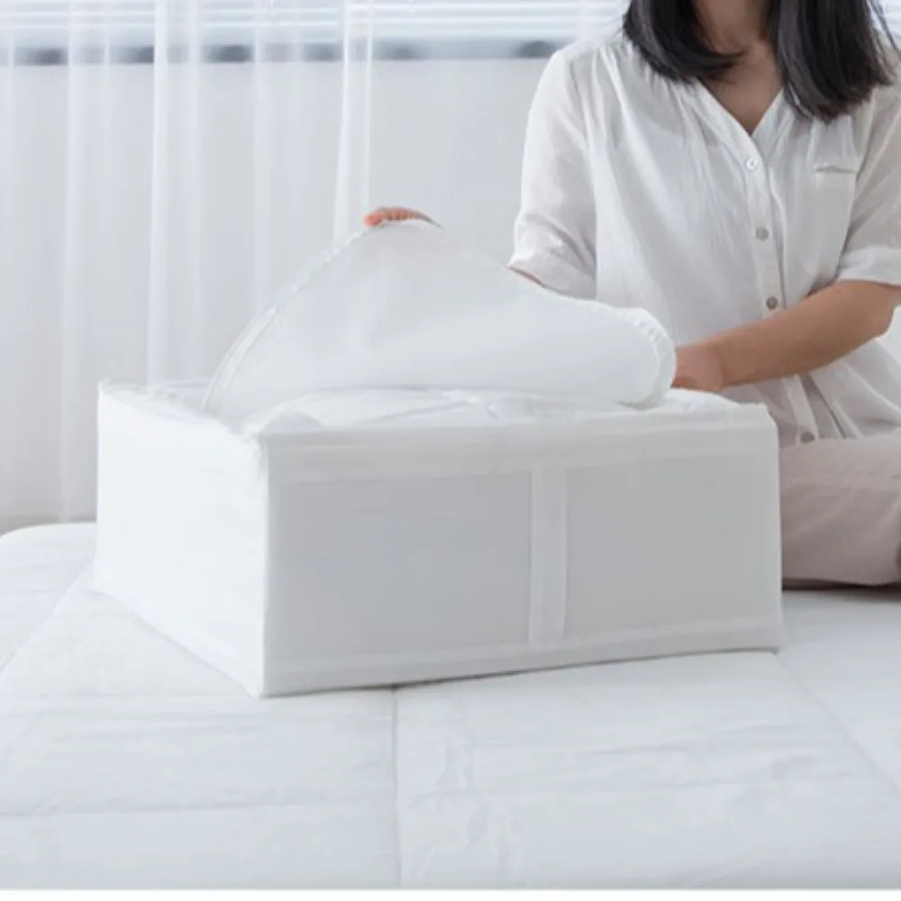 

2-Pack Under Bed Storage Bags, Collapsible Fabric Containers with Clear Window, Foldable Organizer for Clothes Blankets