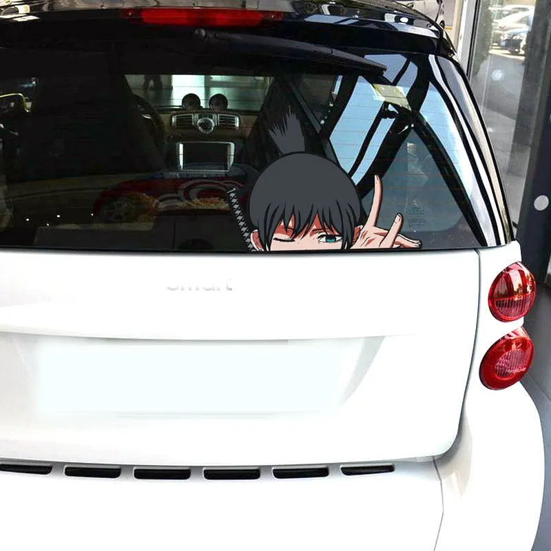 Car Stickers Chainsaw Man Anime Denji Pochita Power Reflective Decals For Window Bumper Trunk Motorcycle Laptop Computer Case