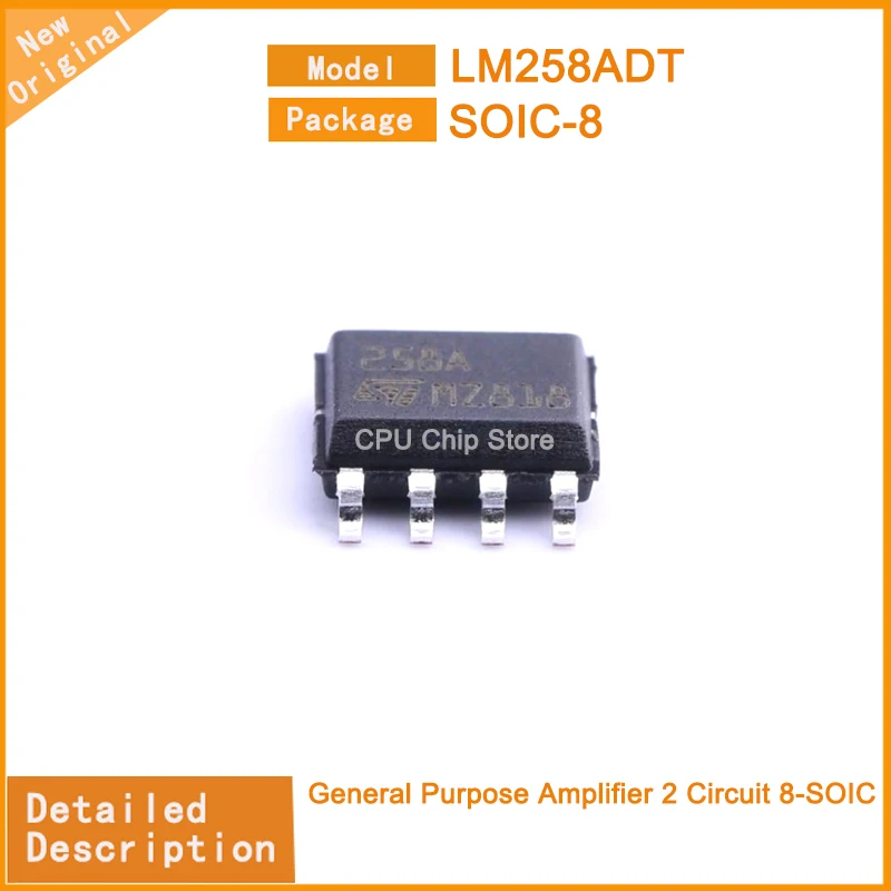 50Pcs/Lot   New Original LM258ADT  LM258 General Purpose Amplifier 2 Circuit 8-SOIC