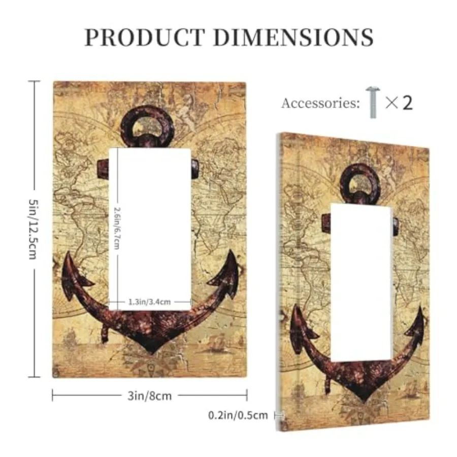 Light Switch Covers Outlet Cover Decorative GFCI Switch Face for Office Livingroom Home Decor