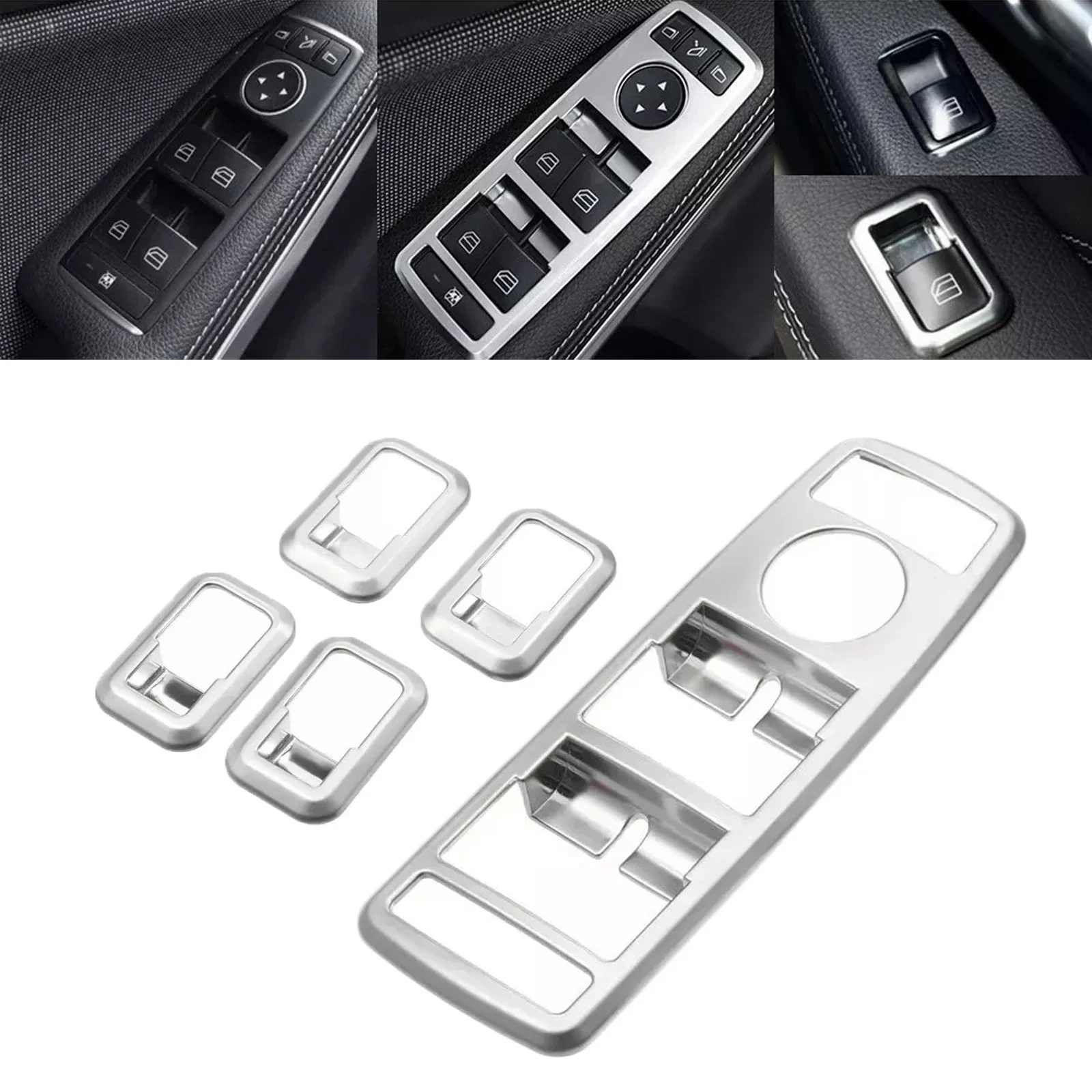 Для Mercedes Для A B C CLA CLS E GL GLA GLK Class W176 W204 C117 C218 W212 X166 X156 Серебряная панель переключателя подъема окна Для Mercedes Для A B C CLA CLS E GL GLA GLK Class W176 W204 C117 C218 W212 X166 X156 Серебряная панель переключателя подъема окна