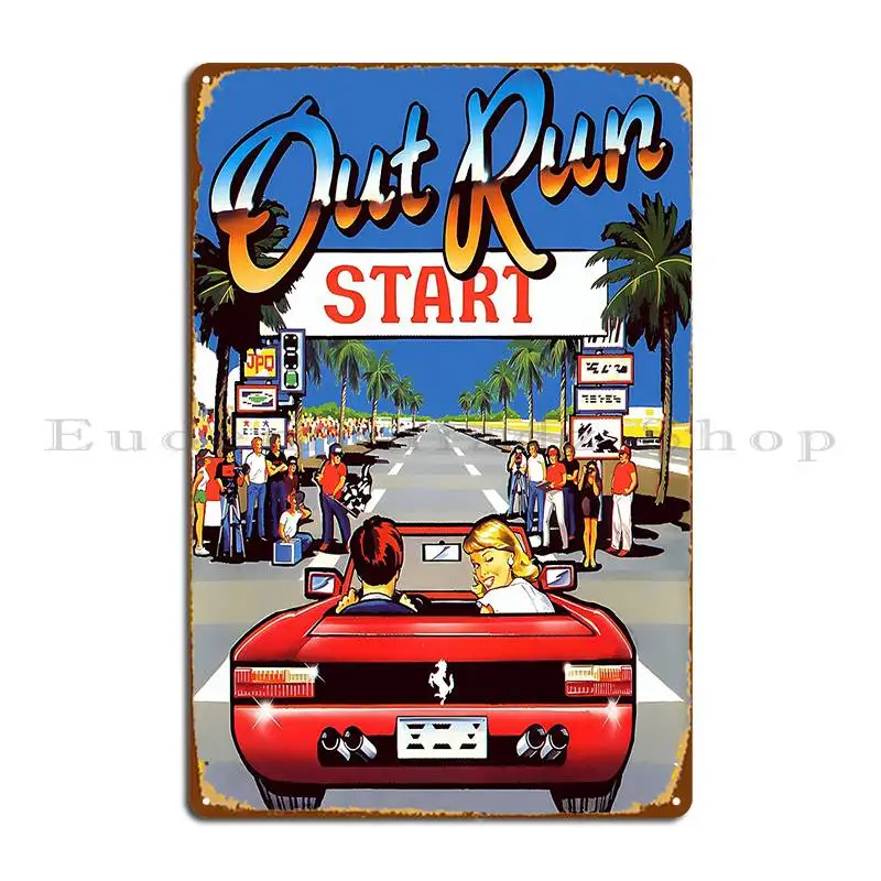 Outrun 90s Metal Plaque Poster Retro Club Party Classic Iron Wall Decor Tin Sign Poster