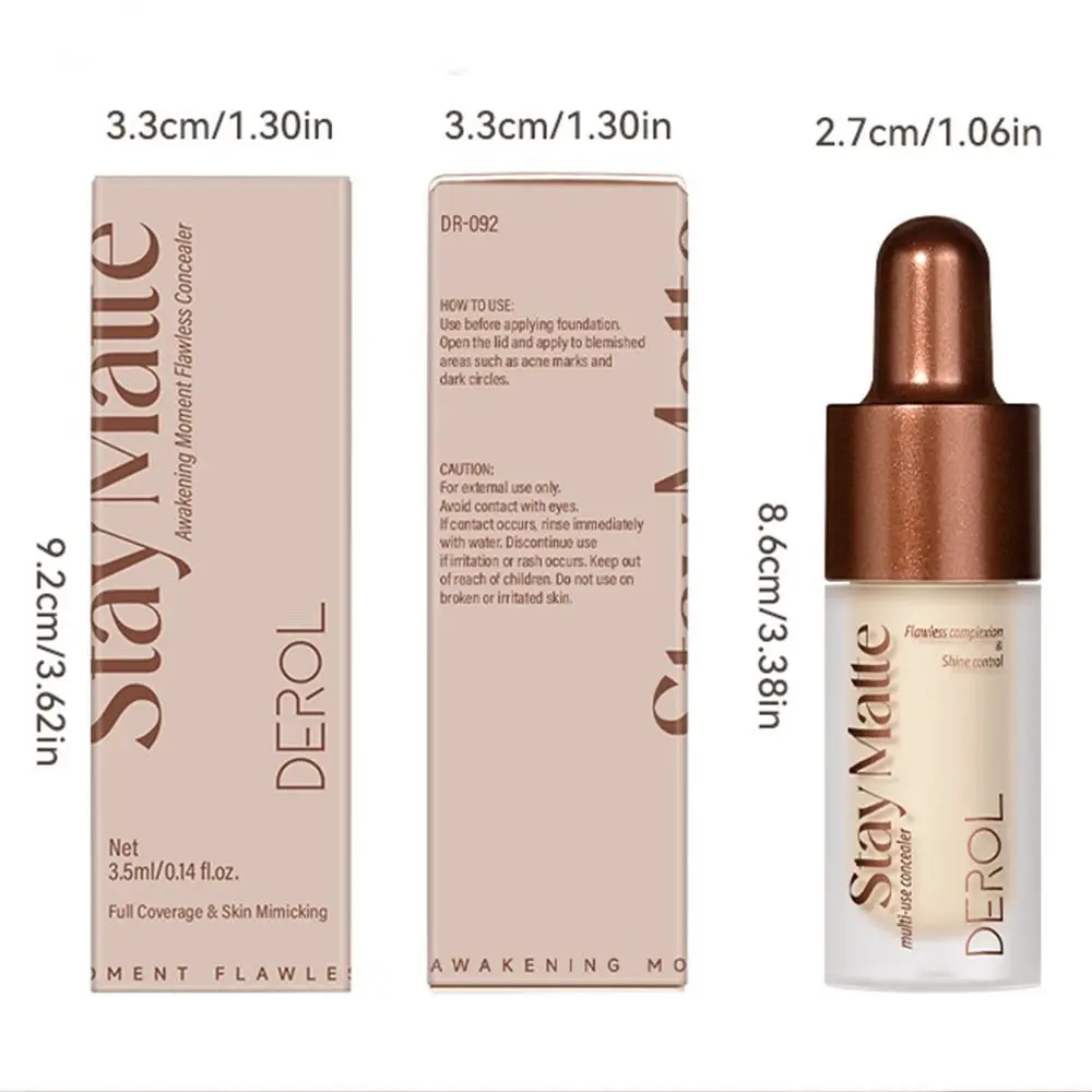 Crema correctora líquida de larga duración, suave, hidratante, cobertura completa, maquillaje, cobertura completa, cicatrices faciales, cubierta de acné