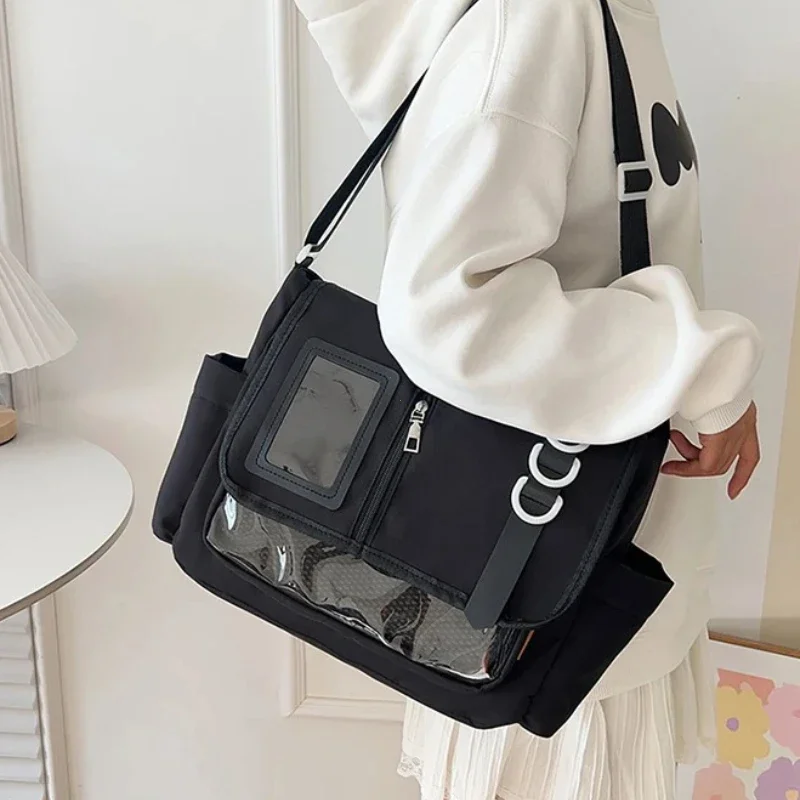 Y2K اليابانية لتقوم بها بنفسك شارات عرض Plaat Ita Harajuku Schooltassen ل Meisjes جديد شفاف Itabag Schouder Crossbody Tas