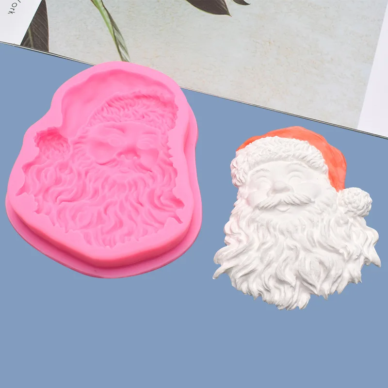 Santa Claus Hat Fondant Silicone Mold Chocolate Fondant DIY Baking Mold Cake 2023 Christmas Decorating Tools Moldes De Silicona