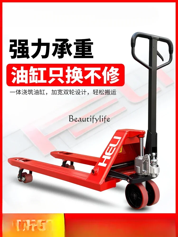 Heli Manually-Operated Forklift Hydraulic Trailer Truck Fork Lengthened Trailer Small Hand Push