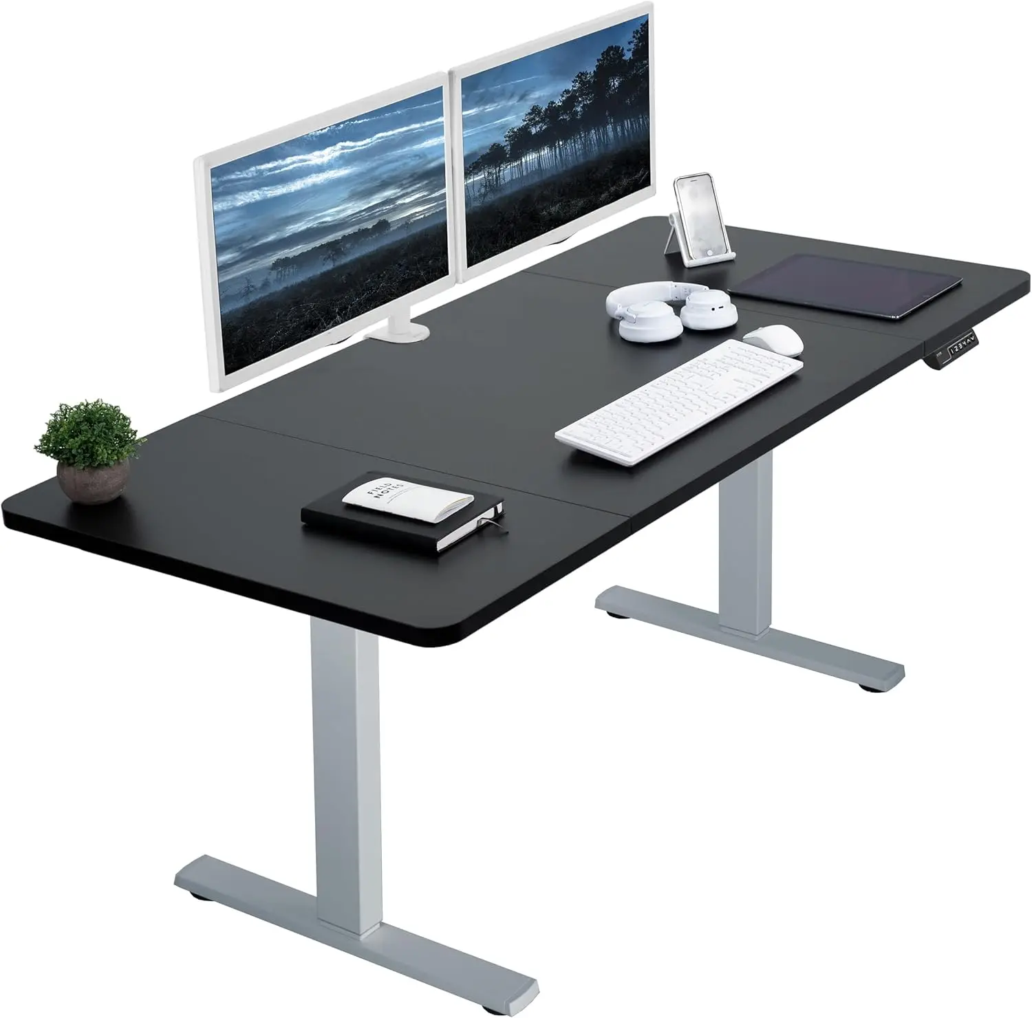 Electric 60 x 30 inch Standing Desk Workstation, Memory Controller Height Adjustment, 1B Series DESK-KIT-1G6B-30