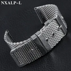 1.0mm Mesh Milanese Loop Strap 18mm 20mm 22mm 24mm Stainless Steel Watch Band 3mm Thickness Heavy Wristband for DW for Omega