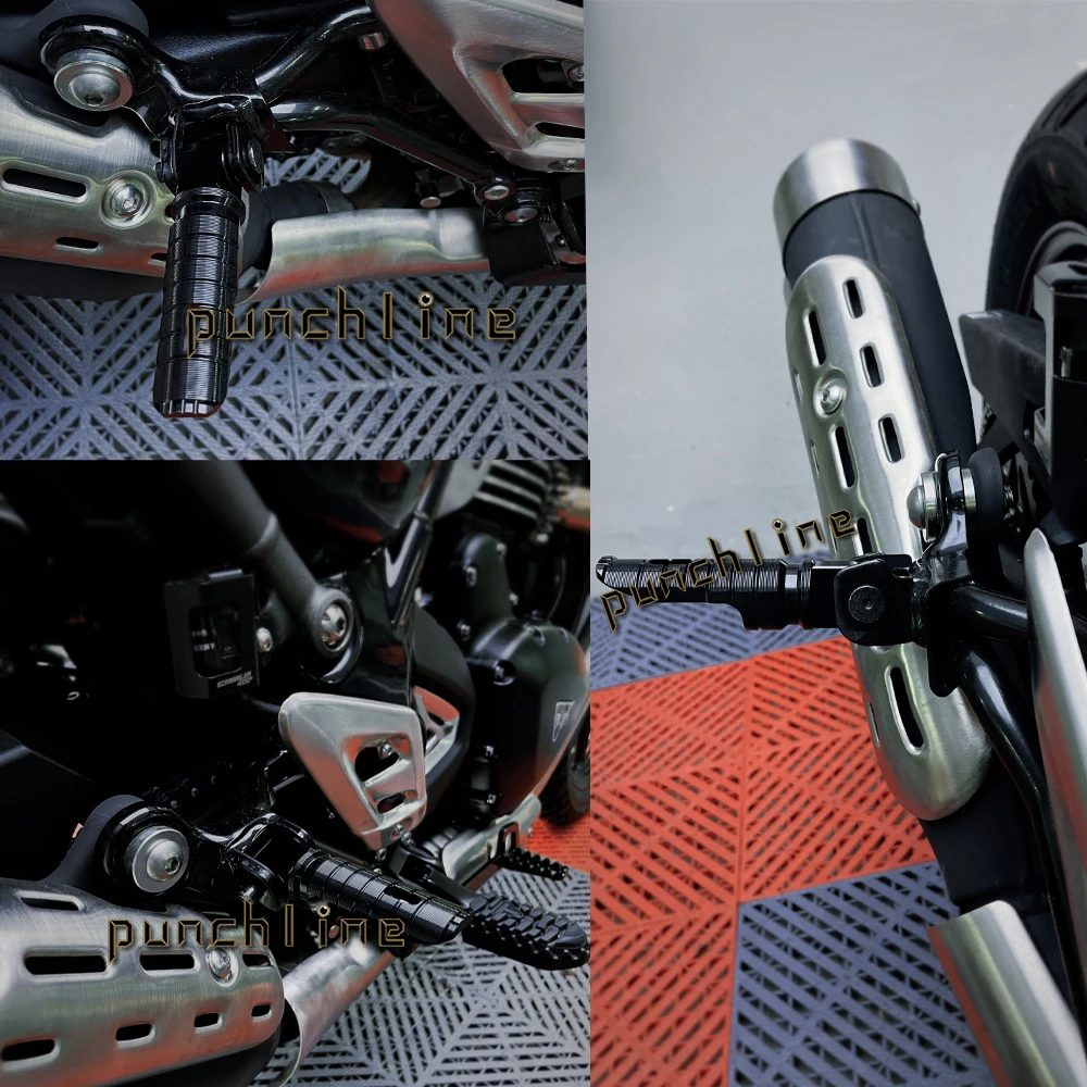

Подходит для Scrambler 400X Speed 400 2023 2024, аксессуары для мотоциклов с ЧПУ, подножки для пассажира, задняя часть, задние подножки