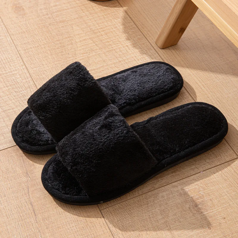 Fluffy Slippers Women Home Fashion Designer Shoes Girls Popular Casual Platform Indoor Fur Slides Ladies Flats Open Toe Elegant