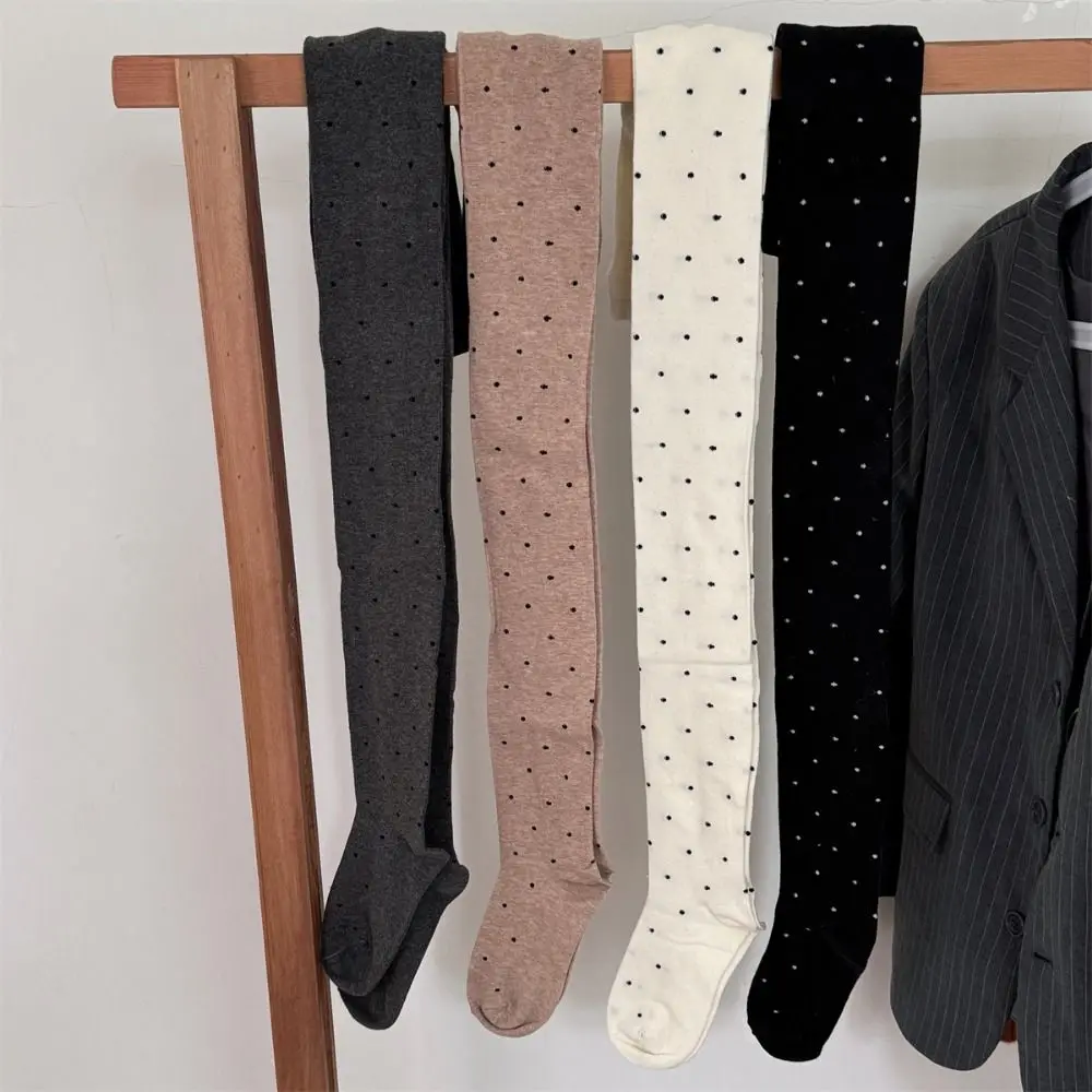 

Fashionable Polka Dot Pantyhose Breathable Speckled Women's Leggings High Waist High-elastic Winter Thermal Tights Daily Wear