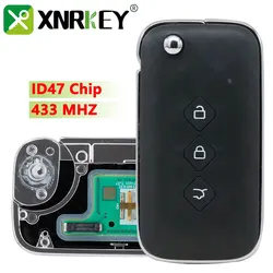 XNRKEY  Smart Remote Car Key FOB For Chevrolet Aveo 433Mhz FSK ID47 HITAG3 PCF7961X Chip Unlocked With Blade Cut Already