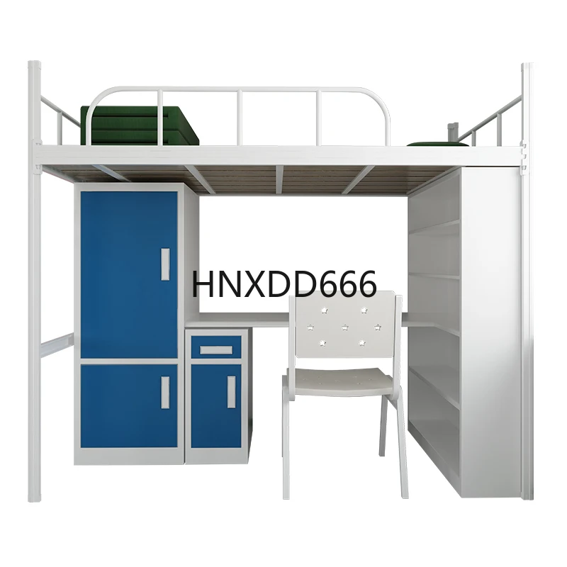 

New Design Buckle Structure Inter Dormitory Loft Bed with Combine Wardrobe & Desk Bunk Bed for Adults
