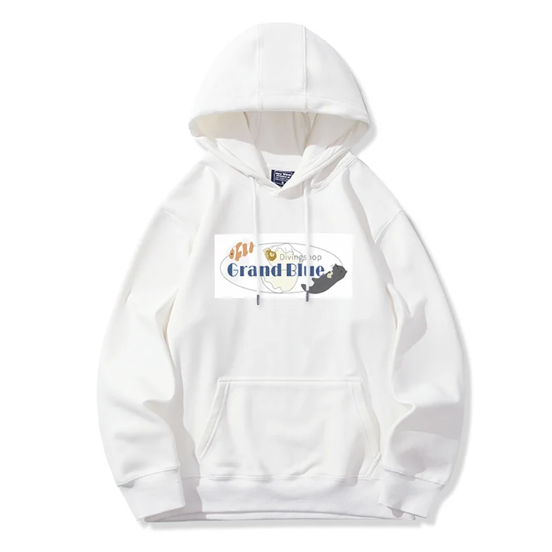 GrandBlue Hoodies Grand Blue Kotegawa Toshio Iori Kitahara Same Print Hoodie Harajuku Cartoon Women Men Autumn Warm Sweatshirt