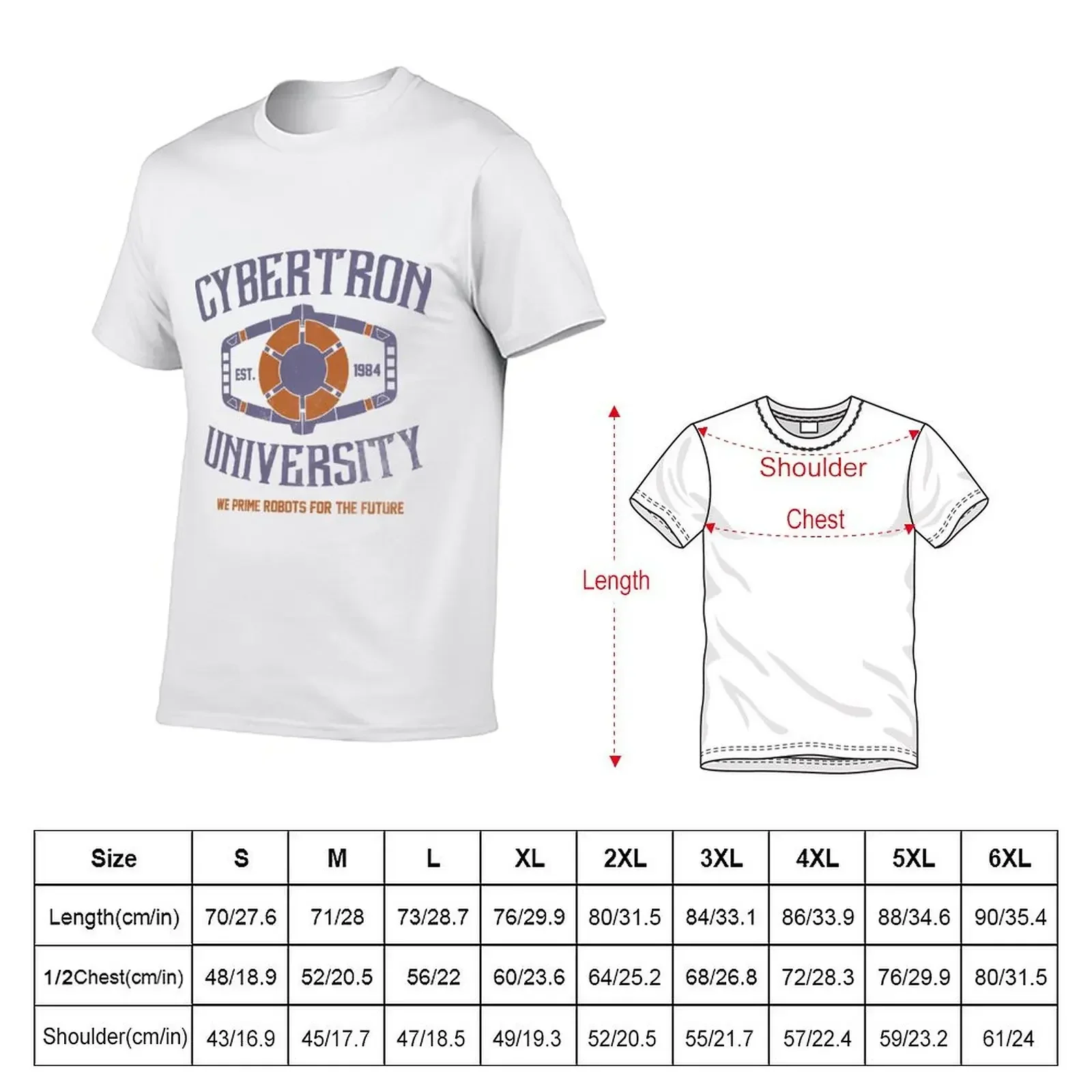 Cybertron University T-Shirt vintage graphic tee essential t shirt anime stuff plus size men clothing