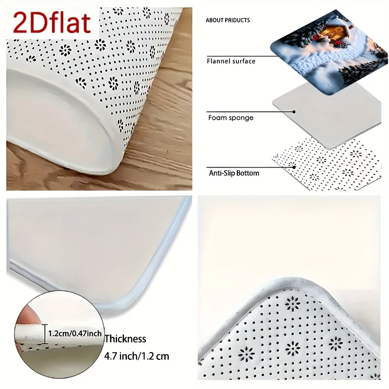 VIKAMA1pc 2D Flat Printing Fairy Runner Rug Entrance Doormat Long Mat Carpet For Living Room Bedroom Bathroom Mat Kitchen Rug