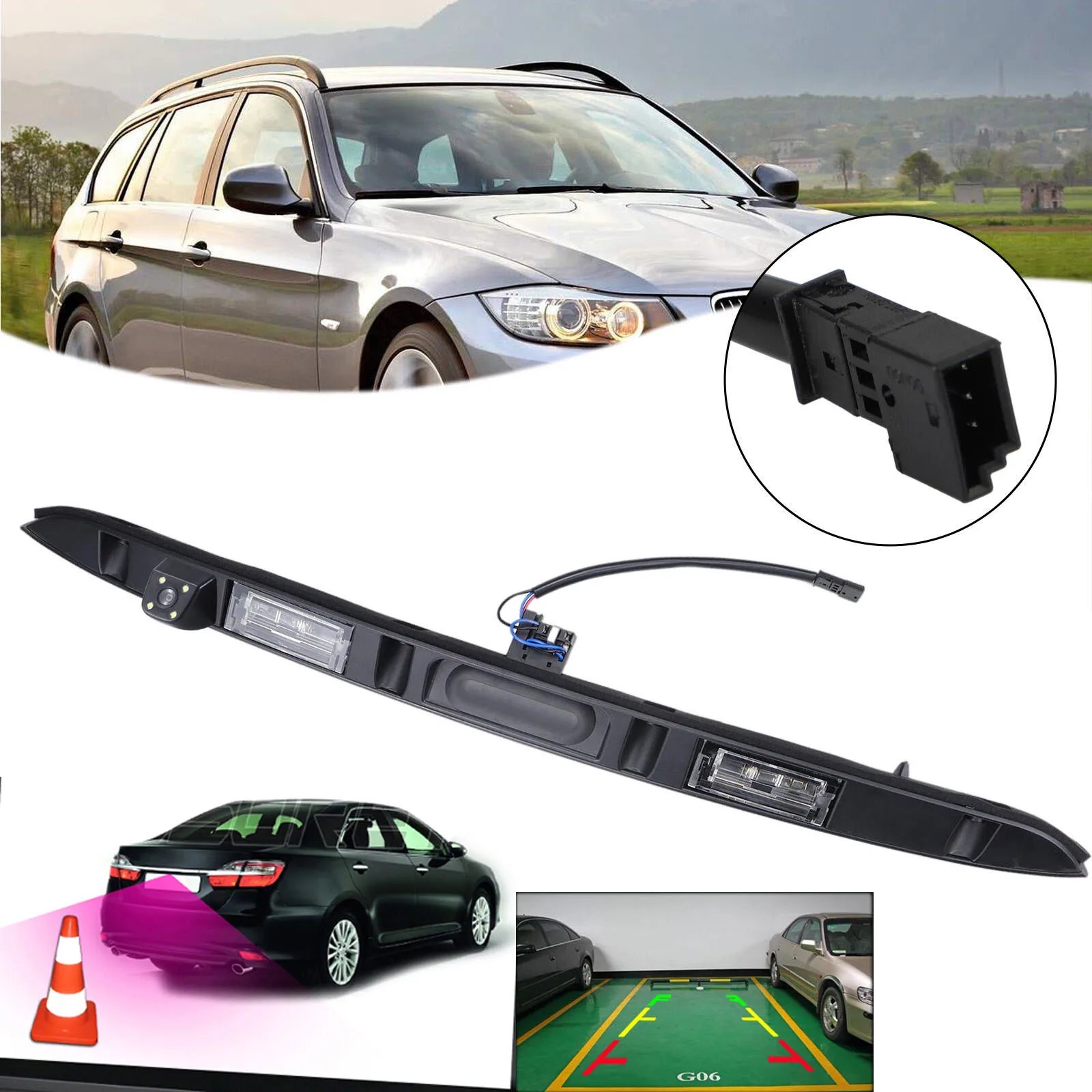 HD Trunk Handle car rear view Camera  For BMW E46 M3 3er Series 318i 330i 330d 330xi 330xd 316Ti 318td 320td 325Ti 51137171699