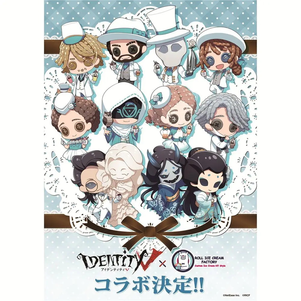 Identity V【Ice Cream 2nd Round】Edgar Valden Eli Clark Jack Acrylic Stand Keychain Stickers Badge Bonus Cards Collection Desktop