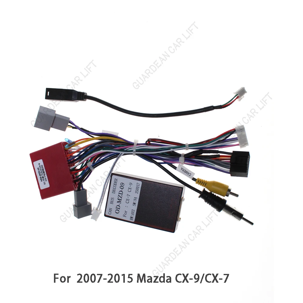 Car Radio Wiring Cable For Mazda 2007-2015 CX-7 CX-9 CX7 CX9 OD-MZD-09 16Pin Harness Adapter With CANBUS Android Stereo Plug