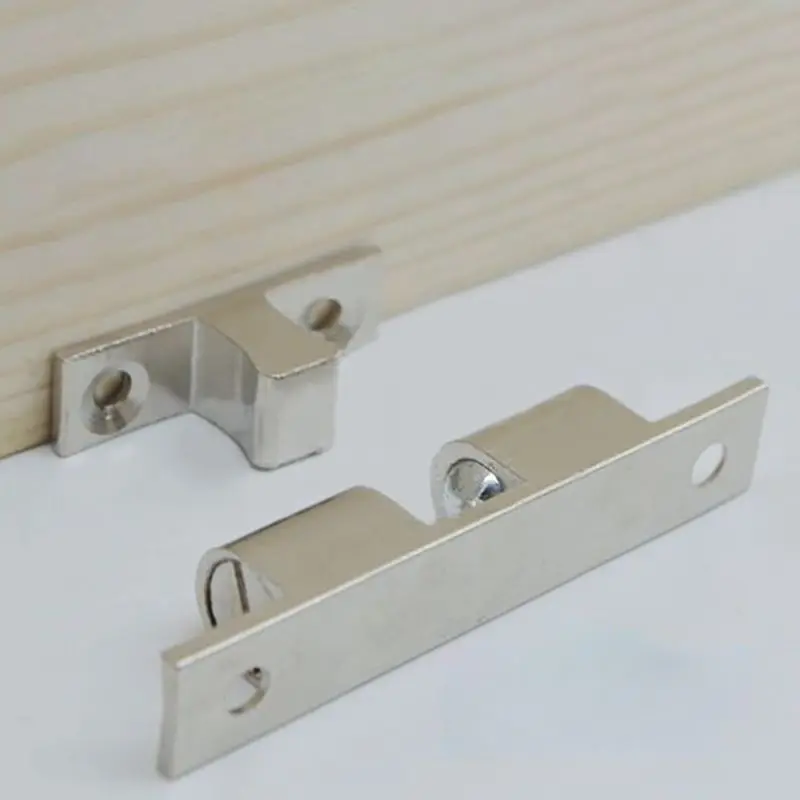60mm Length Pure Copper Double Spring Steel Ball Catch Latch For Furniture Cupboard Cabinet Door Adjustable Closet Tension Latch