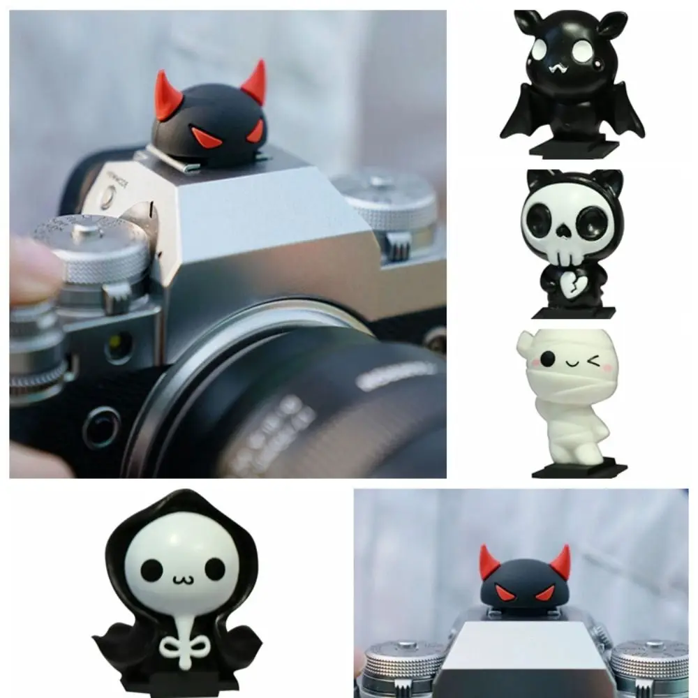 Bonito câmera atualização sapata capa 3d dos desenhos animados diabo elegante dslr lanterna caso à prova de poeira silicone acessórios da câmera para câmera