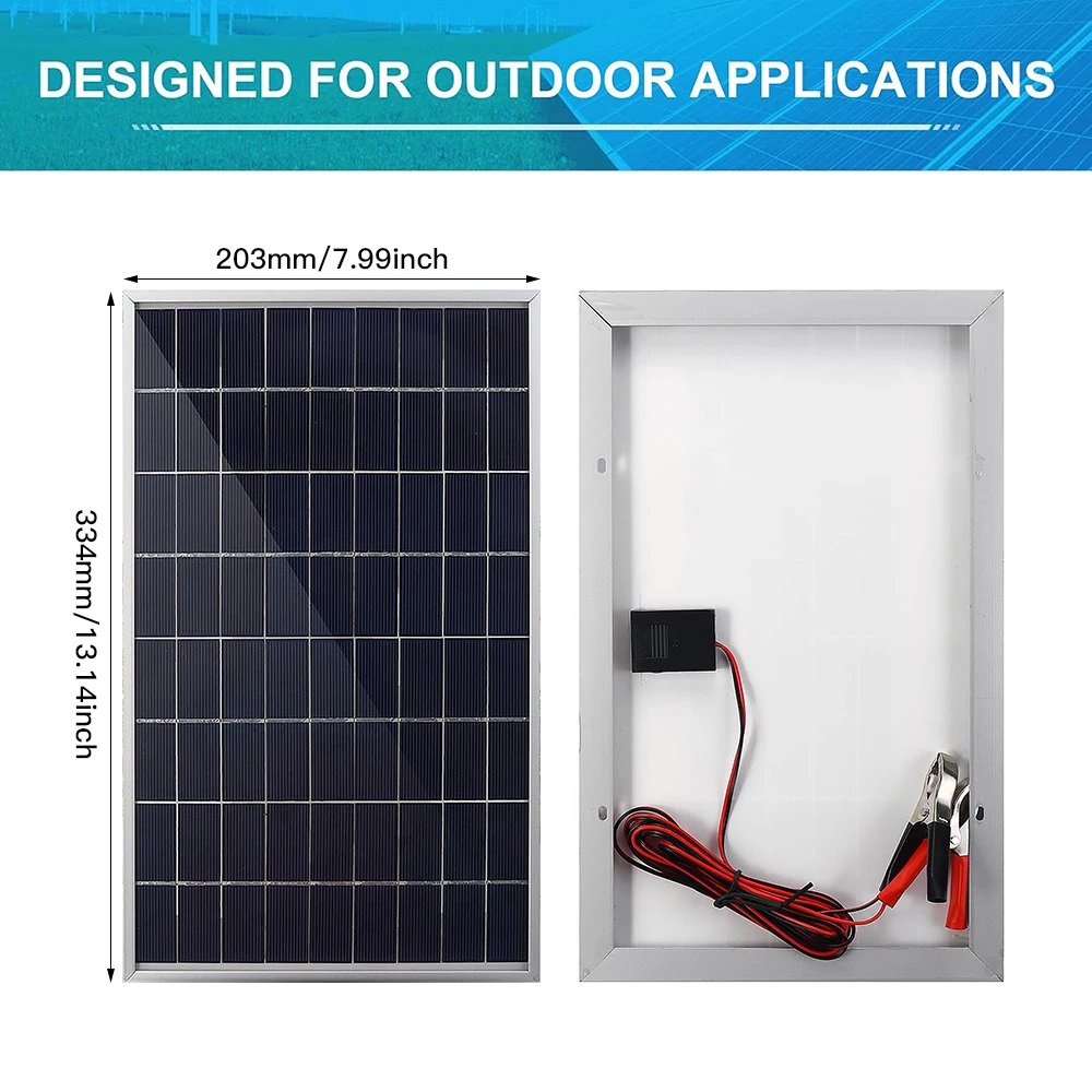 20 واط/ساعة مجموعة اللوحة الشمسية كاملة 12 فولت الكريستالات الطاقة المحمولة في الهواء الطلق قابلة للشحن الخلايا الشمسية مولد الطاقة الشمسية للمنزل