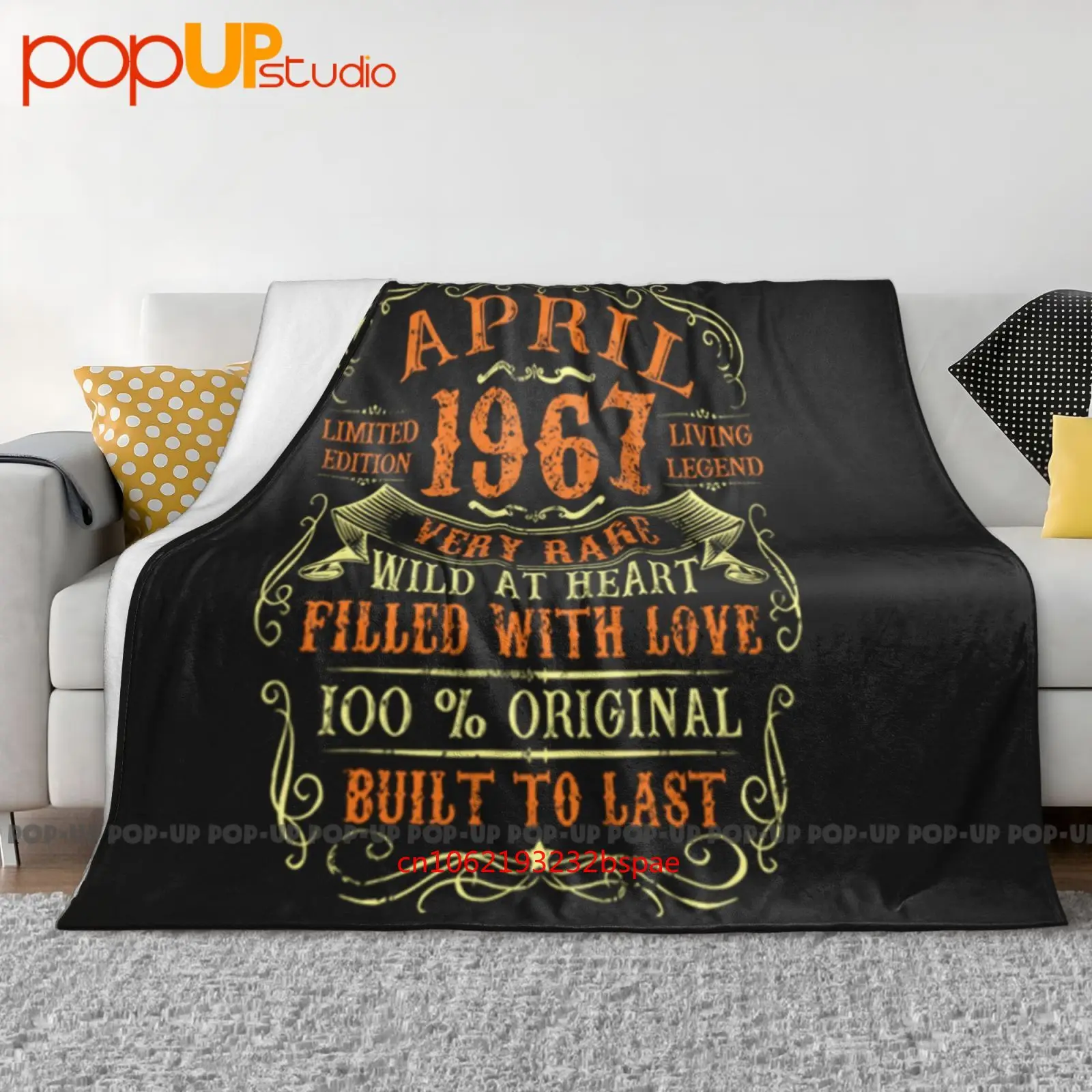 

April Vintage 1967 Limited Birthday Ultra-Soft Blanket Quilt Winter Sofa Cover Bed Covers