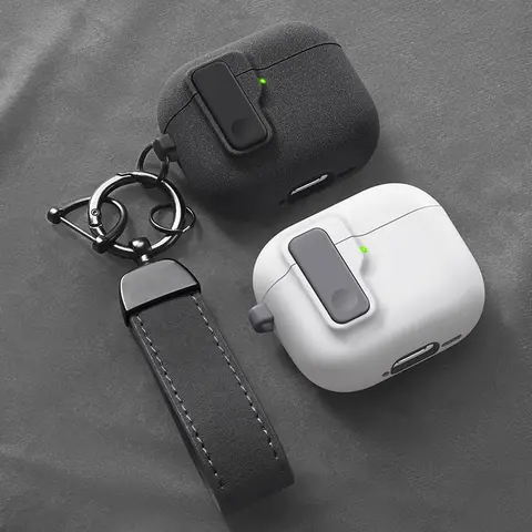Airpods 4 Case Protective Case For Airpods 4 Cover Luxury Earphone Cover Case For Apple Airpodspro 2 3 1/2 Air Pods Pro Shockproof With Hook﻿