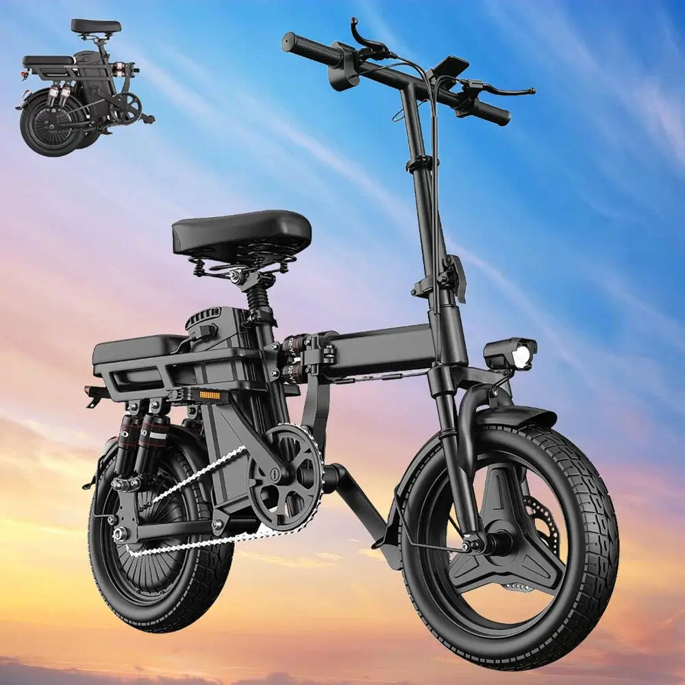 

Folding Electric Motorcycles Bike 30 Miles Long Range, 48V 20AH/15AH/10Ah Battery, 500W Motor Compact Portable E-Bike for Adults