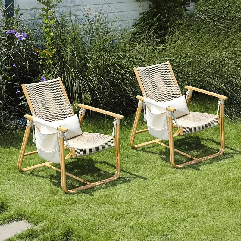 Modern Portable Zero Gravity Rattan Lying Chair Multipack Rocking Lounge Recliner Outdoor Patio Park Hotel Leisure