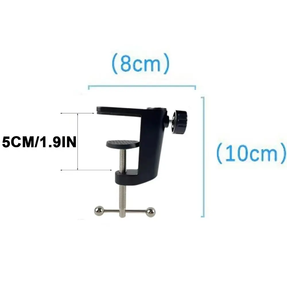 C Shape Table Mounting Clamp for Microphone Suspension Boom Scissor Arm Stand Holder with Adjustable Screw