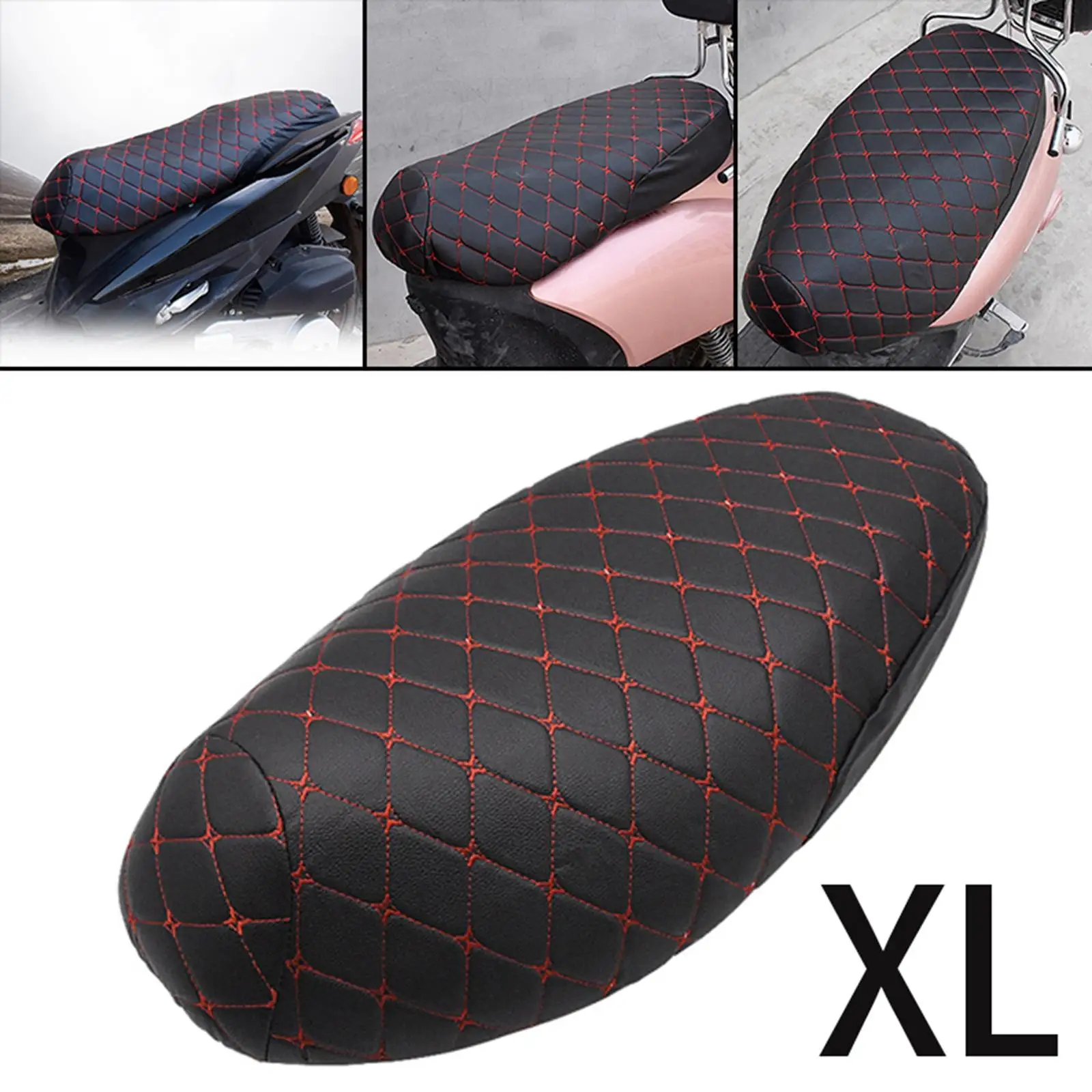Motorcycle Seat Cushion Cover Non-Skid Protection Storage Fits for Motorbike