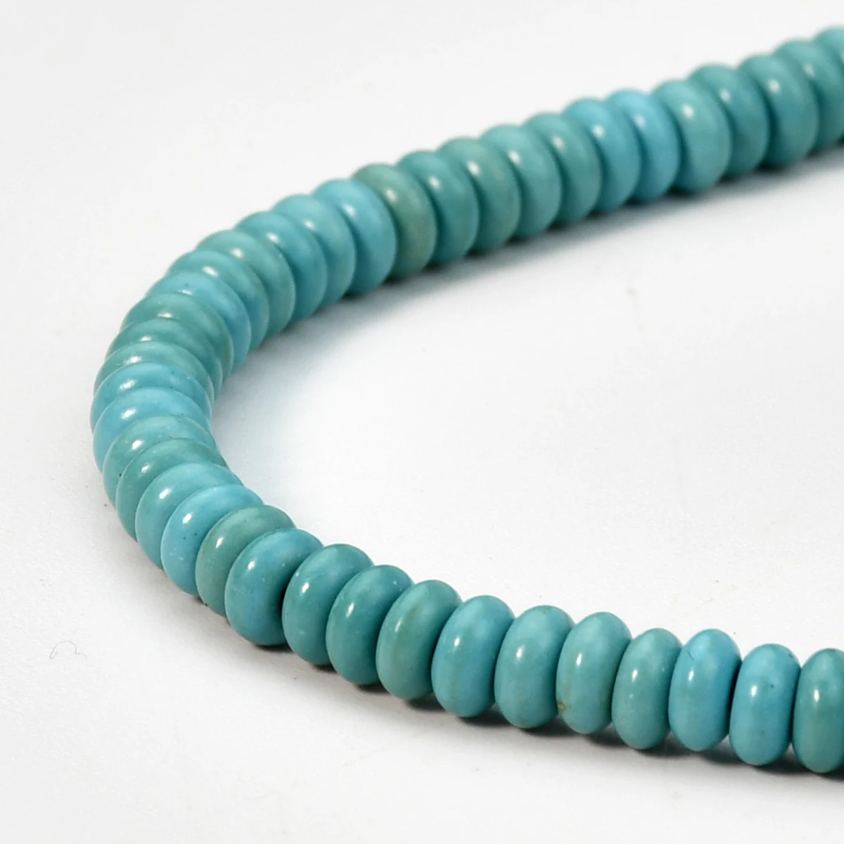 Vintage Natural Blue Turquoise Round Bead Necklace Bohemian Women\'s Design Choker Chain Handmade Jewelry Accessories