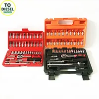 46PCS 1/4 Socket Wrench Automotive Tool Maintainance Tool Box