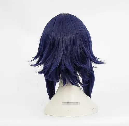 Anime Hyuga Hinata Perucas Cosplay, Cabelo sintético mix preto e azul, Festa fofa, Carnaval Role Play peruca, 2 estilos, Boné