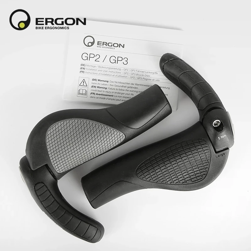 

ERGON Bicycle Grips Rubber Mtb Cuffs Mount Clamp Ergonomics Non-Slip Shock Absorption Cycling Lock-On Ends Mountain Bike Grips