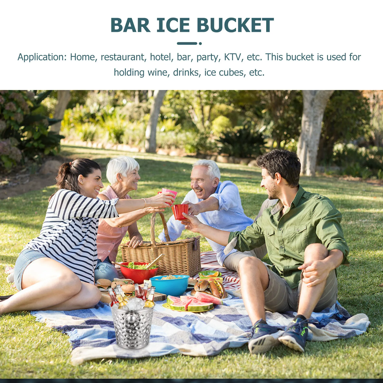 Seau à glace avec poignées, co - Ice Bucket Silver avis et prix