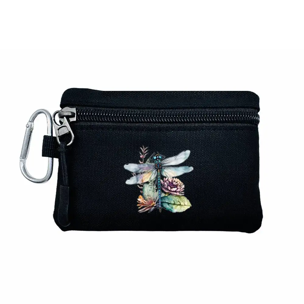 Fashionable Dragonfly Outdoor Coin Purse Portable Mountaineering Buckle Storage Pouch for Men Women Daily Keys Cards Cash