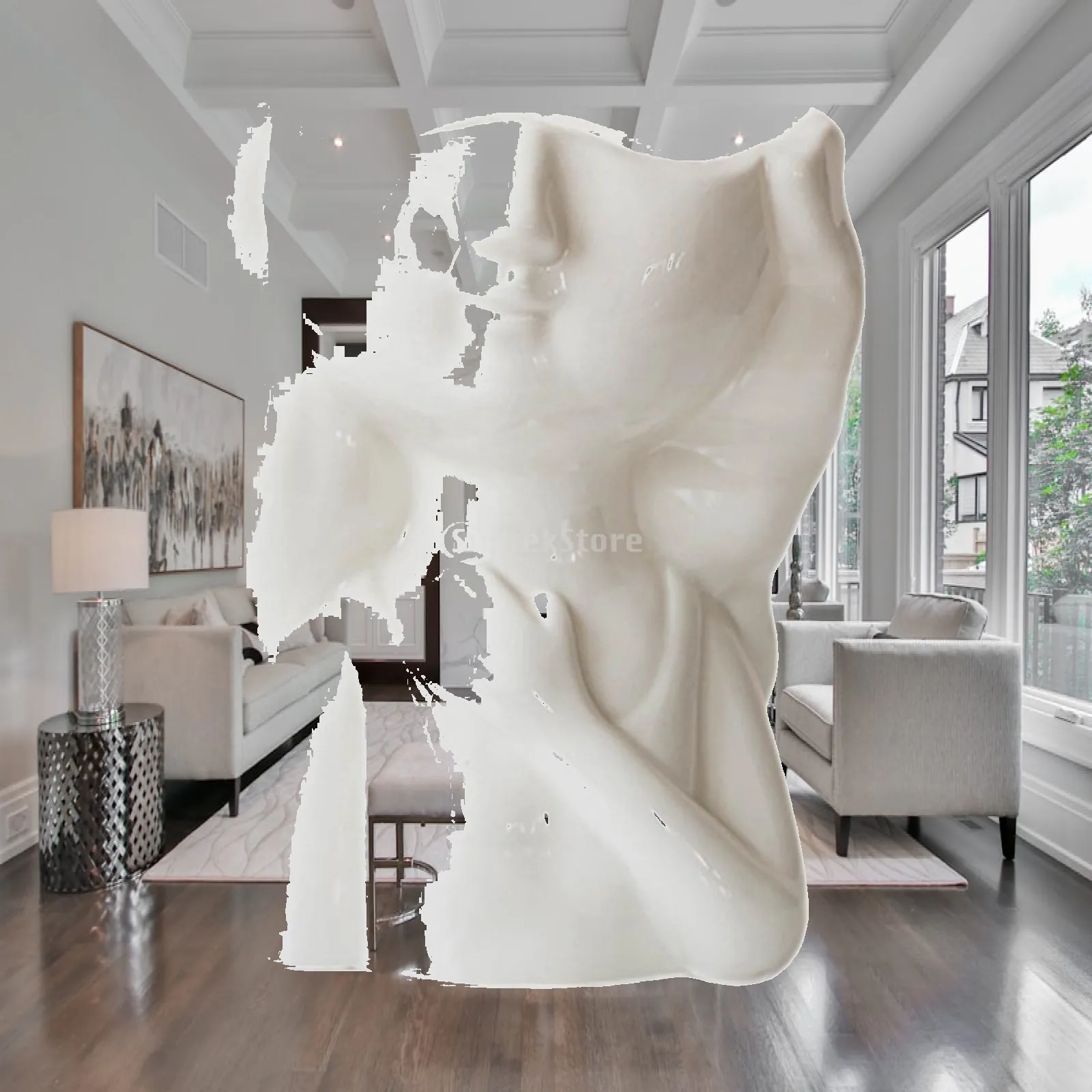 Pot de fleurs nordique, sculpture artisanale pour la décoration de chambre à coucher