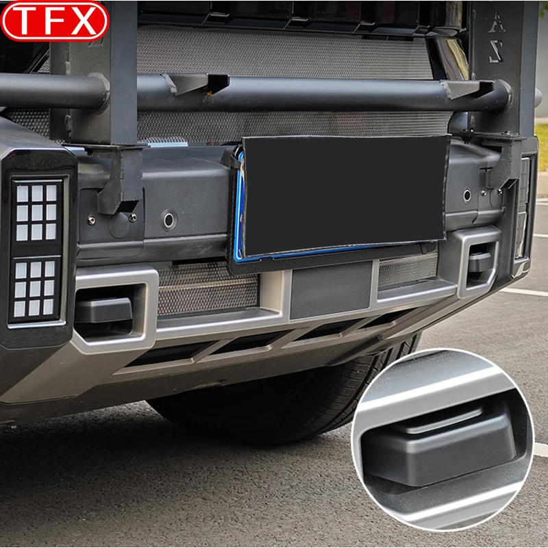 For Chery Jetour T2 2024 2023 Car Styling Trailer Hook Cover Black Warrior Appearance Railer Cover Decorative Strip Accessories