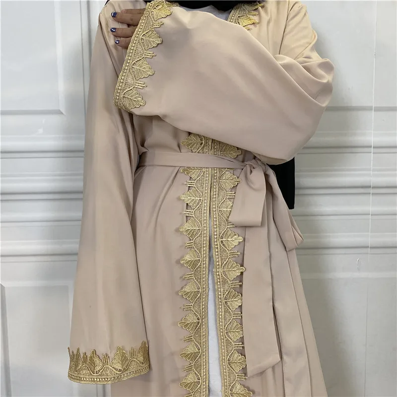 Abaya Ramadan untuk wanita Kimono Turki Kaftan Islam pakaian Dubai Muslim sopan gamis Kaftan Marocain terbuka Abaya Jalabiya Kebaya