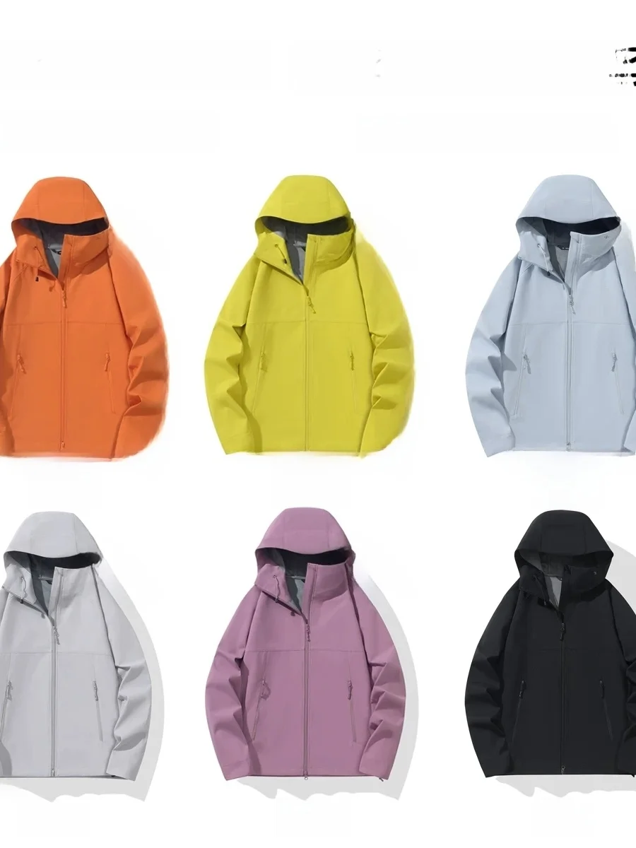 

Мужская повседневная куртка-софтшелл с капюшоном для активного отдыха, ветрозащитная, водонепроницаемая, для весеннего сезона, обеспечивающая защиту от непогоды на весь день