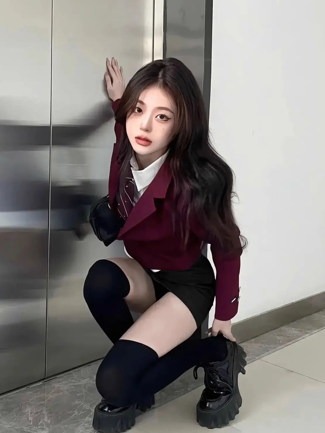 Autunno Inverno Nuovo Giappone Stile Coreano Uniforme Scolastica Jk Uniforme Giapponese Rosso Sexy Stile College Uniforme Scolastica Vestito