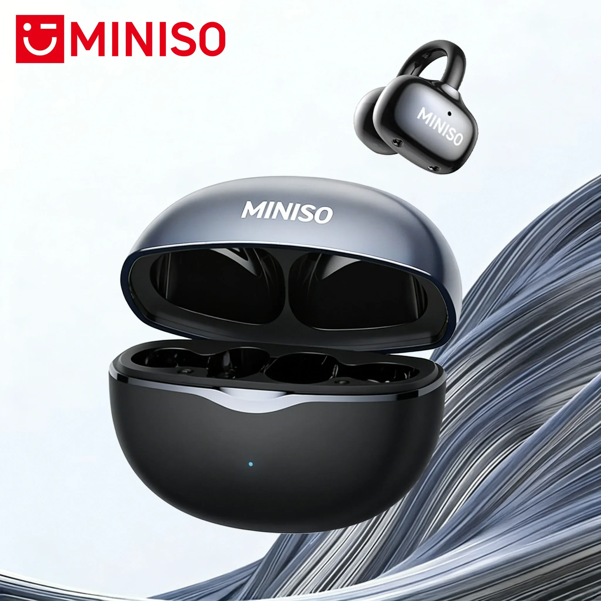 [AI-Übersetzer]MINISO MS503 Bluetooth-Kopfhörer OWS Ohrclip Sport Kabellose Kopfhörer Herzfrequenzüberwachung für Gesundheitsmanager