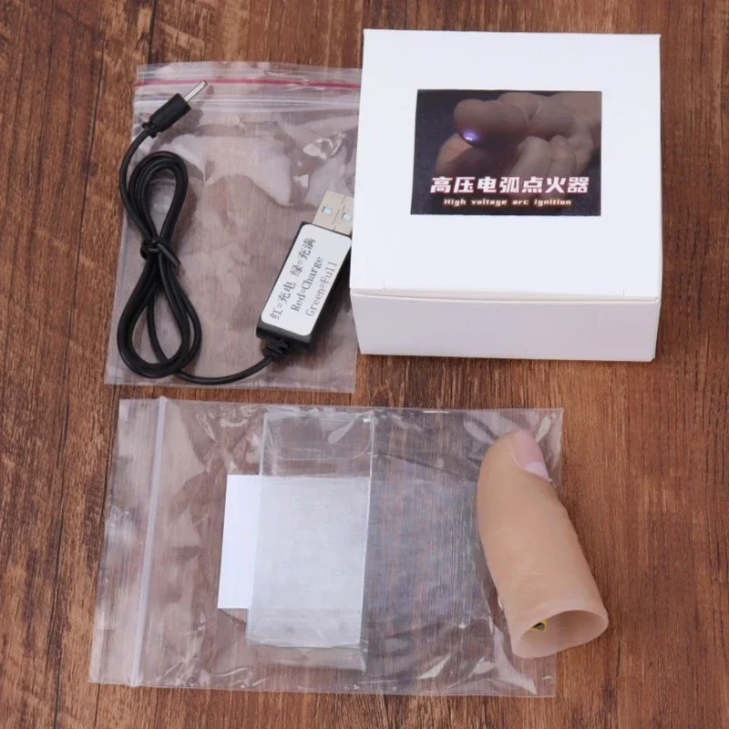 Dispositivo per scintille elettrico ricaricabile con fiamma miracolosa – Accenditore ad arco ad alta tensione, Trucchi magici da palcoscenico, Oggetti di scena per mago