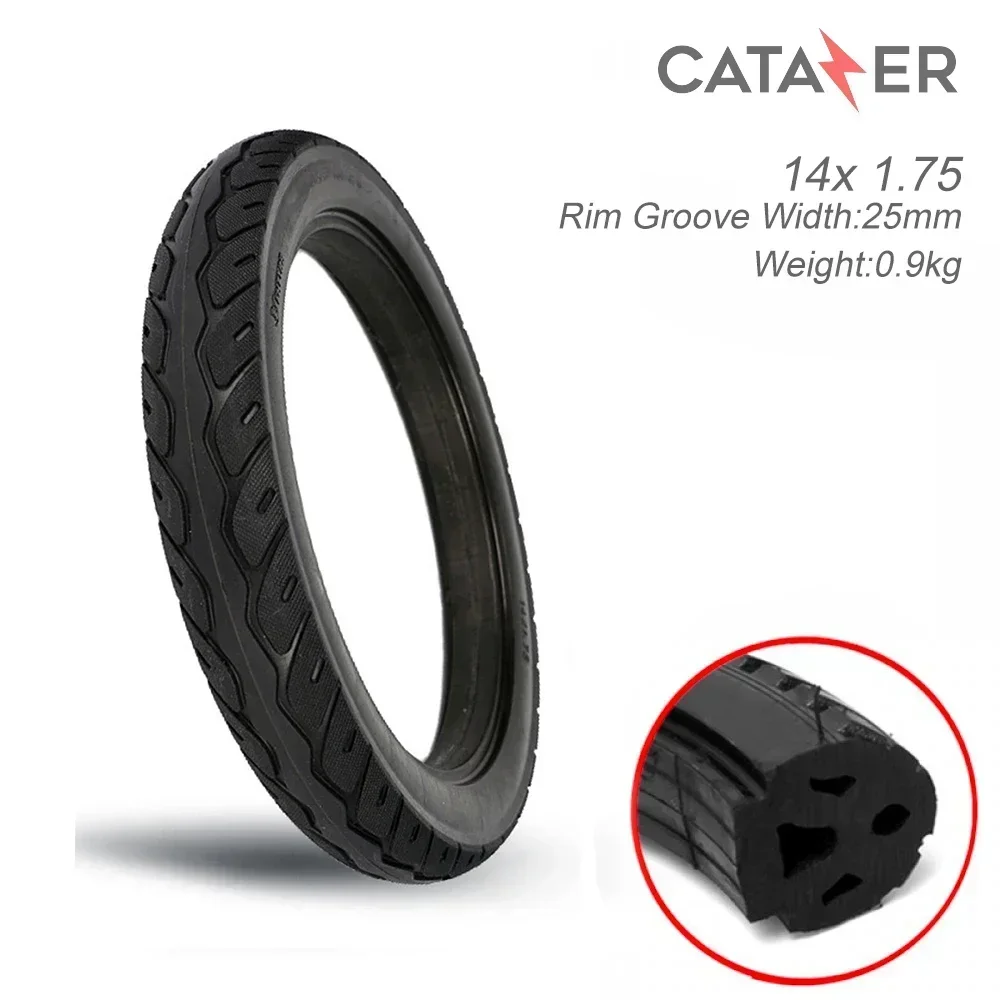 

14 Inch 14×1.75/1.95/2.125 Electric Bike Solid Tire Bicycle Solid Tires Bike Non-inflatable Solid Tyre Tubeless