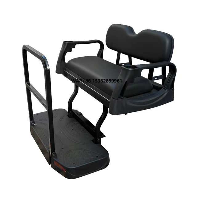 

Golf Cart Rear Flip Seat Kit for Club Car DS ,precedent,tempo, Luxury Flip Folding Back Seat Kit, No Drill