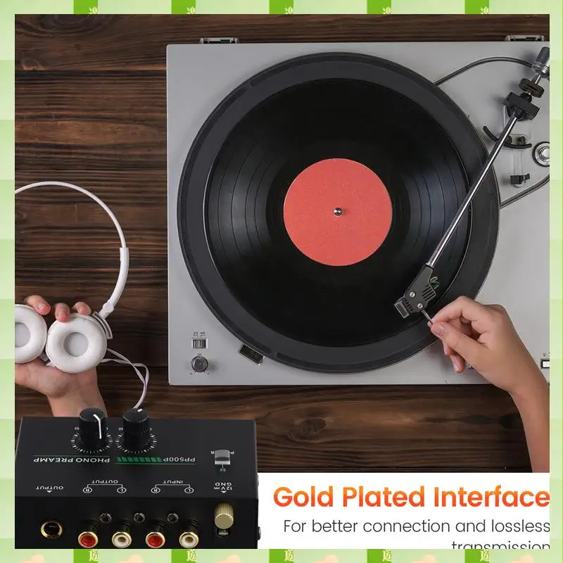 2025 Phono Turntable Preamp, Phonograph Preamplifier With R C A Input, RCA/TRS Output, For Turntable Record Play,Phono Turntable