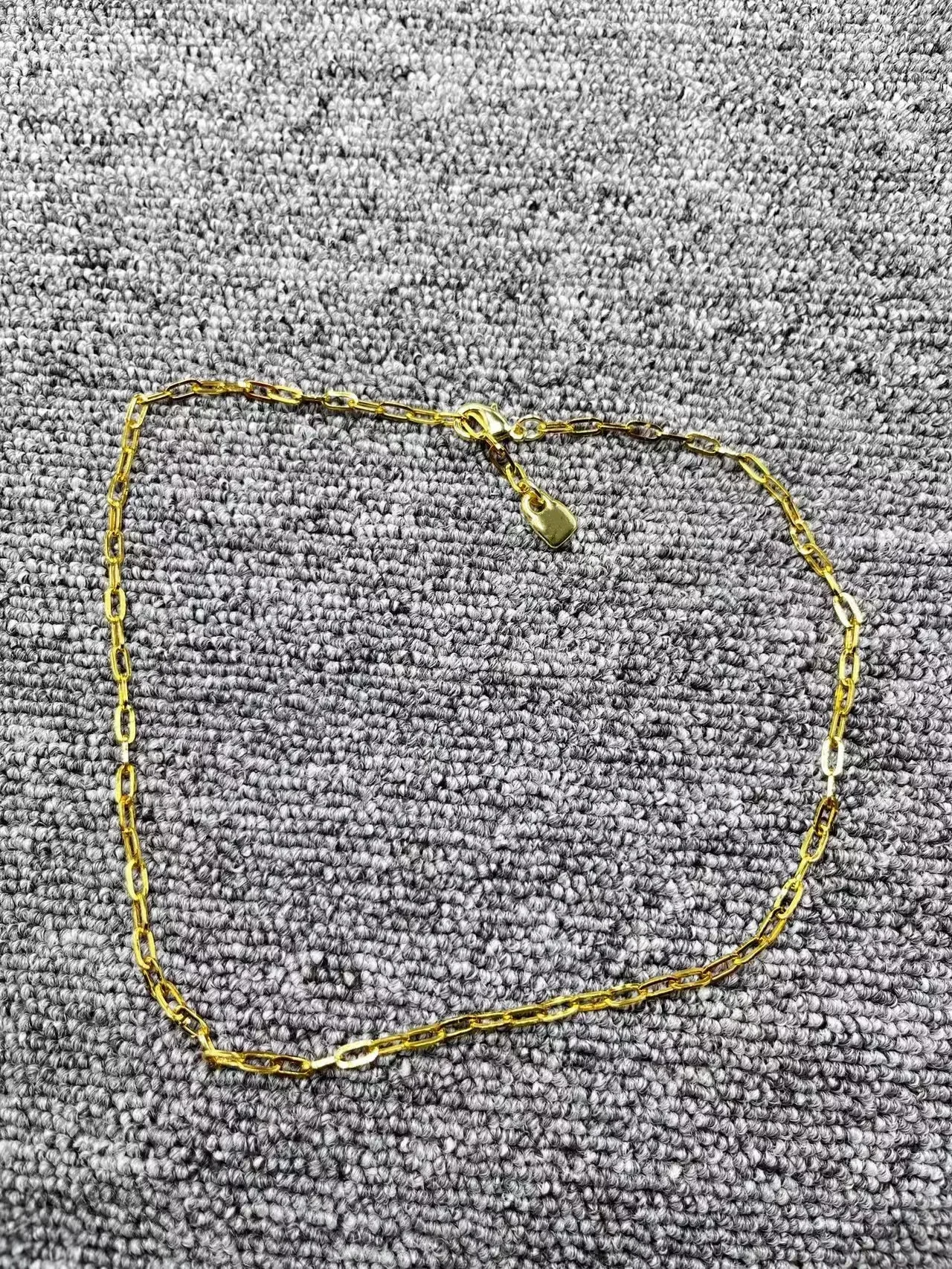 Luxury Europe and America Hot Sale High Quality Fashion 925 Electroplated 14K Silver Color Creative Simple Necklace Gift