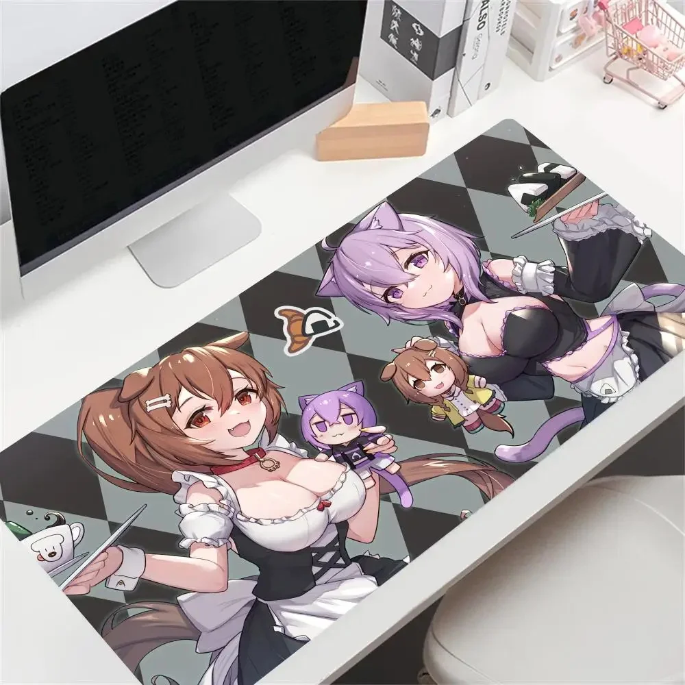 

Gaming Hololive N-Nekomata Okayus Large Thicken Mousepad Laptop Rubber Mice Mat XXL Tabletop Keyboard Mat Anti-Slip Playmat Gift